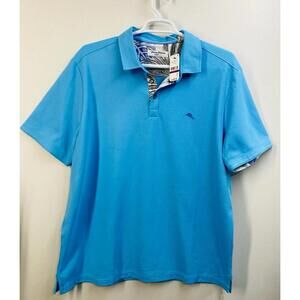 Tommy Bahama Polo Shirt Mens XXL Blue Emfielder Supima Cotton Pique new with tag